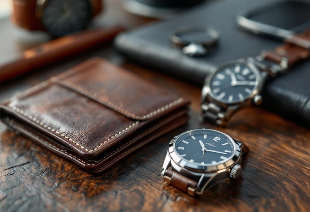 Accessoires luxueux en argent et cuir pour les hommes : style et raffinement au quotidien