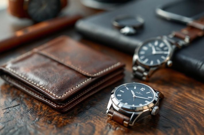 Accessoires luxueux en argent et cuir pour les hommes : style et raffinement au quotidien