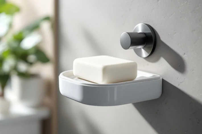 Perçage ou adhésif : les options de fixation pour porte-savon mural