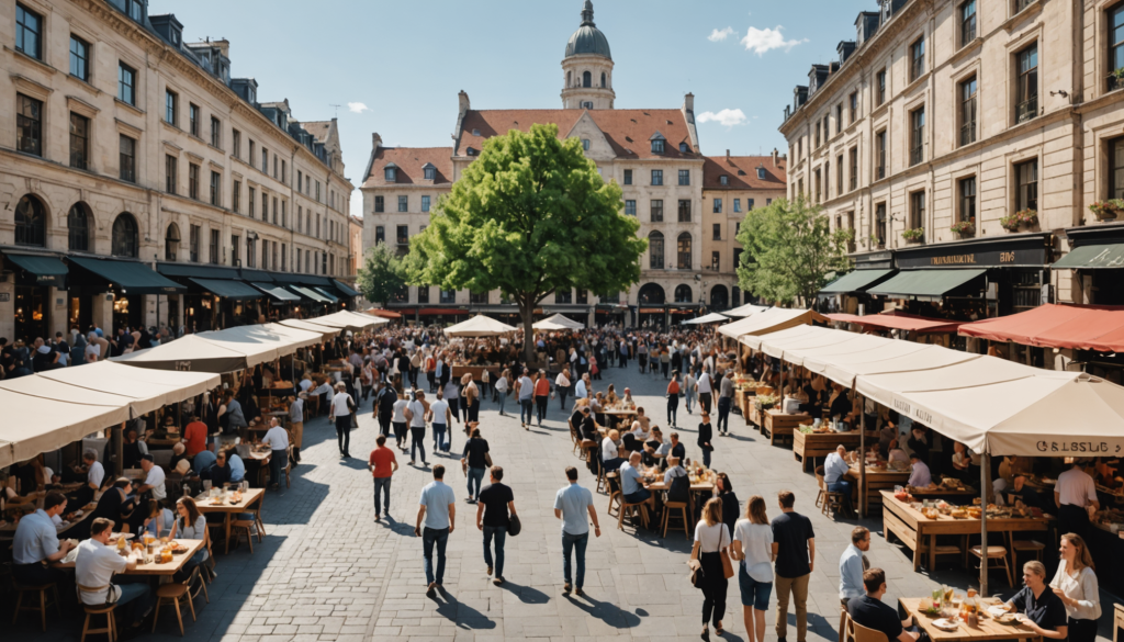 Regards croisés : capitales gourmandes – places et passages
