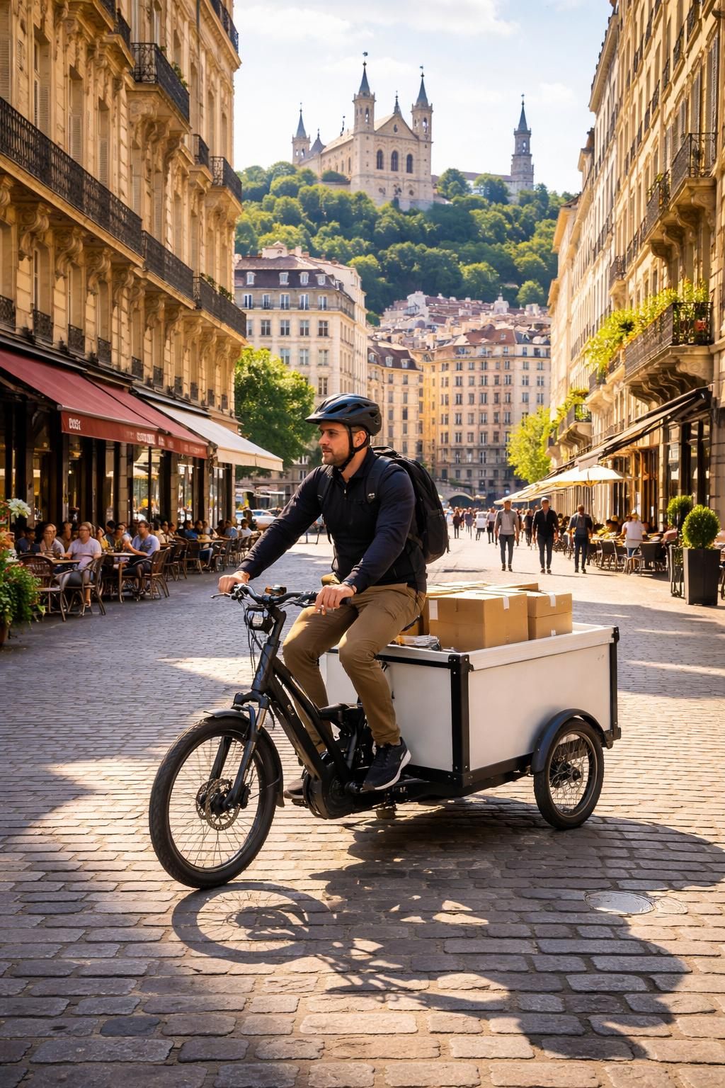 livraison urbaine écologique à lyon presqu'île avec vélos cargo, idéale pour accéder facilement aux zones piétonnes du centre-ville, rapide et durable.